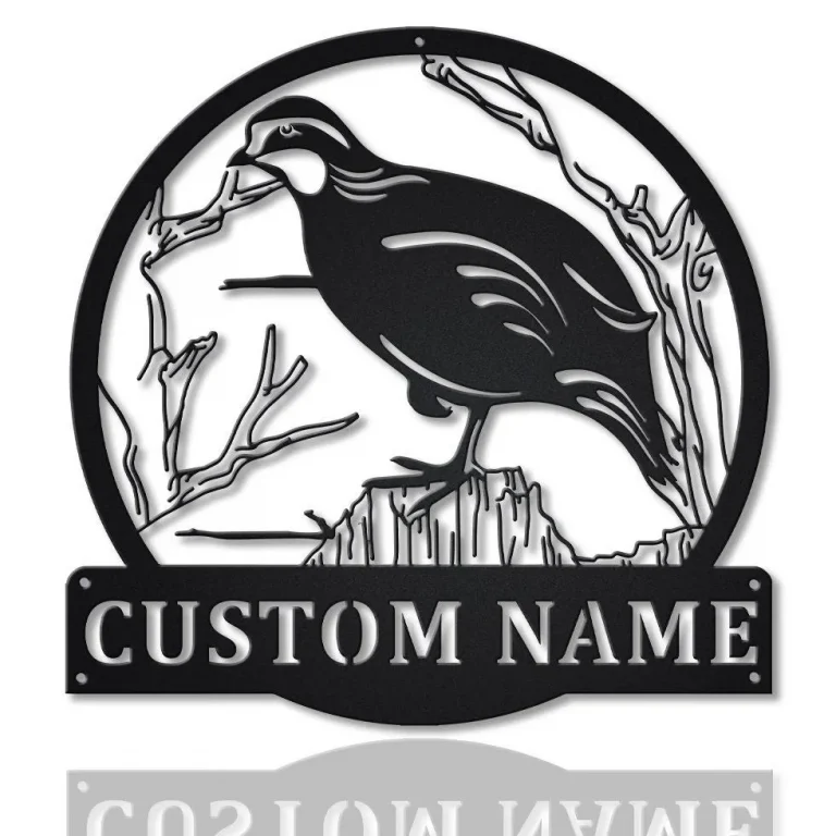 Personalized Bobwhite Bird Monogram Metal Sign Art, Custom Bobwhite Bird Metal Sign, Father's Day Gift, Pets Gift, Birthday Gift