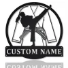 Personalized Karate Girl Monogram Metal Sign Art, Custom Karate Girl Sport Metal Sign, Hobbie Gifts, Sport Gift, Birthday Gift