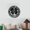 Custom Four Leaf Clover Patrick's Metal Wall Art With Led Lights, Personalized 4 Leaf Clover Name Sign Decoration, Shamrock Lucky Home Decor