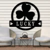 Metal Shamrock Sign - Gifts For Home - Shamrock Lucky Wall Sign - St. Patrick's Day Gifts - Welcome Sign - Living Room Decor - New Home Gift