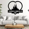 Welcome Castle Metal Sign - Family Welcome Sign - Castle Home Decor - Living Room Decor - Porch Decor - Door Hanger - Heart Sign - Home Gift