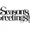 Seasons Greetings Metal Sign With Holly Berries - Black, Christmas Sign, Metal Wall Art, Metal Signs, Christmas