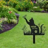 Cat Memorial Metal Stake, Personalized Cat Lovers Name Sign, Cat Memorial Marker Metal, Pet Grave Markers, Cat With Butterfly Garden Stake