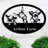 Funny Sheep Cow Donkey Sign Metal Sign Wall Art, Personalized Animals Lovers Sign Decor, Custom Farmhouse Metal Art, Gift For Farmer