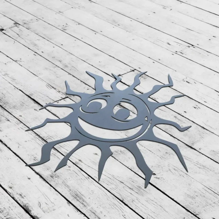 Whimsical Spiral Sun, Wacky Sun Sign Home Decor, Wacky Solar Sun Metal Wall Art, Patio Decor, Outdoor Decoration, Unique Metal Sun