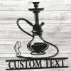 Shisha Hookah Metal Sign Wall Art, Personalized Hookah Shop Name Sign Decor, Custom Smoke Shop Name Metal Art, Smoker Sign, Home Decor