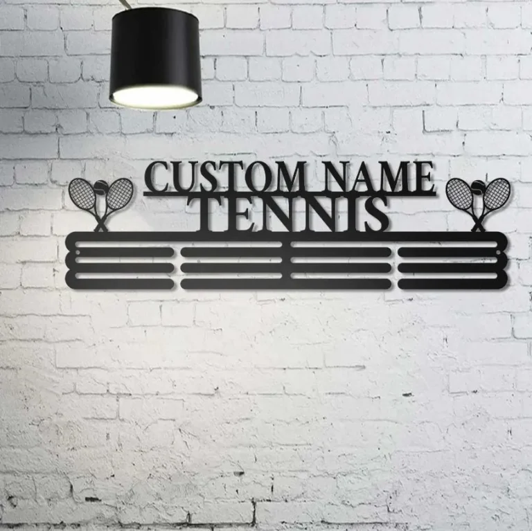 Tennis Award Display, Custom Tennis Medal Hanger Display, Personalized Name Tennis Boy Medal Hanger, Sport Medal Hanger Tennis Award Display