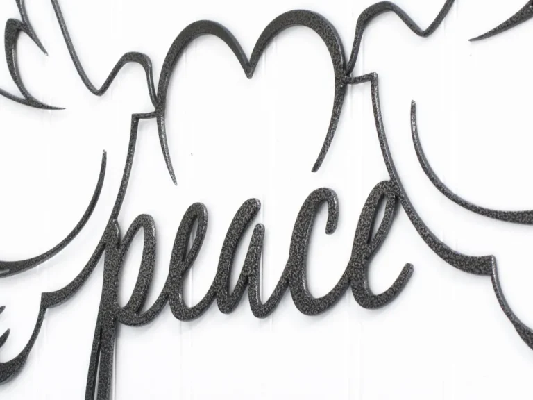 Christmas Peace Doves Metal Sign - Silver, Christmas Decorations, Christmas Gifts, Xmas Decorations, Christmas