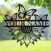 Personalized Butterfly Metal Wall Art | Custom Name Metal Sign | Butterfly Sign | Butterfly Garden Sign | Mother's Day Gift | Outdoor Decor