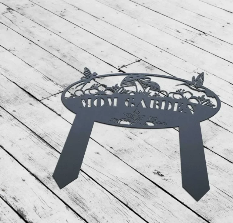 Custom Vegetable Garden Sign, Garden Art, Garden Stake, Metal Hummingbird And Flower Yard Decor, Personalized Gardener Name Sign, Lawn Decor