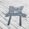 Custom Butterfly Garden Sign, Butterfly Garden Stake, Personalized Garden Name Metal Sign, Garden Art, Garden Decor, Butterfly Garden Sign