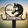Custom Infinity Horse Memorial Stake, Metal Horse Grave Marker, Remembrance Stake, Metal Horse Garden Stake, Horse Sympathy Gift, Horse Loss Gift