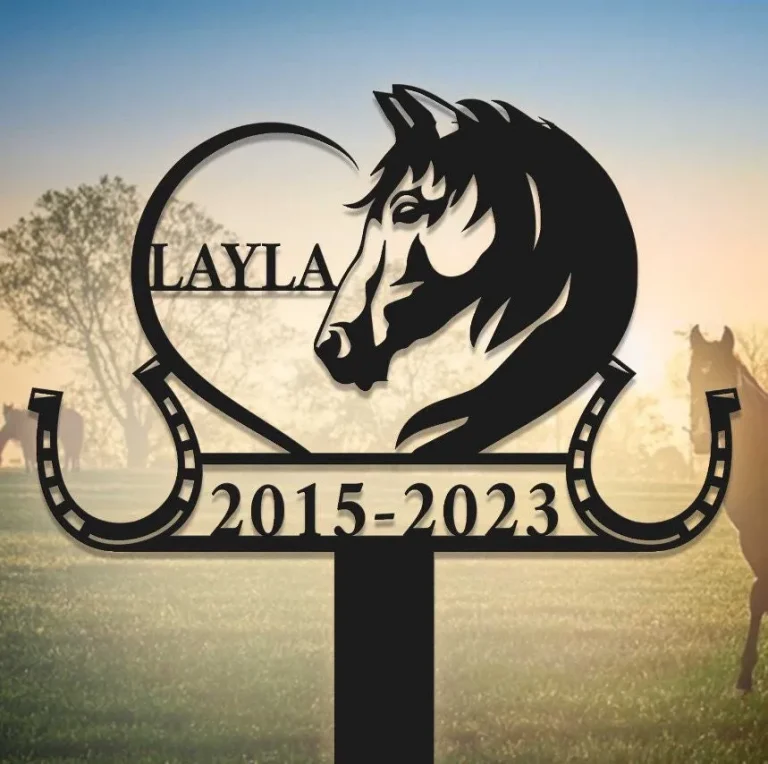 Custom Infinity Horse Memorial Stake, Metal Horse Grave Marker, Remembrance Stake, Metal Horse Garden Stake, Horse Sympathy Gift, Horse Loss Gift