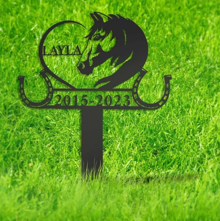 Custom Infinity Horse Memorial Stake, Metal Horse Grave Marker, Remembrance Stake, Metal Horse Garden Stake, Horse Sympathy Gift, Horse Loss Gift