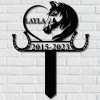 Custom Infinity Horse Memorial Stake, Metal Horse Grave Marker, Remembrance Stake, Metal Horse Garden Stake, Horse Sympathy Gift, Horse Loss Gift
