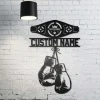 King Boxer Name Metal Sign Wall Art, Personalized Boxing Gloves Sign Decor, Custom Boxer Name Metal Art, Gym Room Decor, Fitness Sign