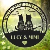 Cat Couple Name Metal Sign Wall Art, Custom Cat Lover Sign Home Decor, Cat Home Decor, Cat Lover Gift, Two Cats Wall Hanging, Outdoor Sign