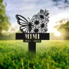 Custom Butterfly Memorial Cross Stake Metal, Metal Stake, Sympathy Sign, Grave Marker, Garden Decor, Butterfly & Cross, Butterfly Garden Stakes