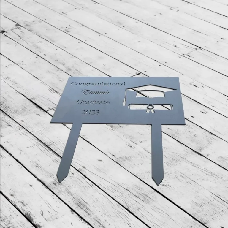 Graduation Monogram Metal Sign, Graduation Gift, Graduation Sign, Graduation Decor, Metal Yard Sign, Senior Decor, Metal Graduation Yard Art