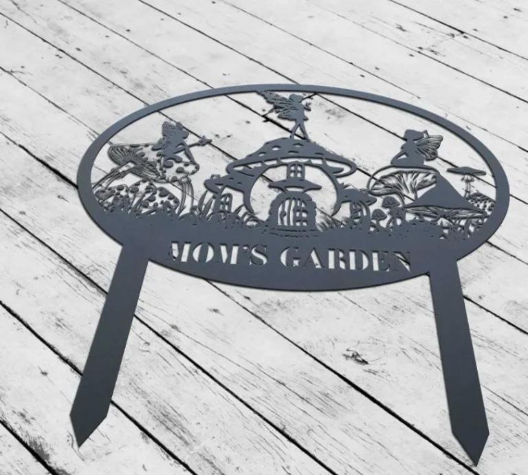 Custom Garden Name Sign, Personalized Fairy Garden Metal Sign, Welcome To The Fairy Garden Stake, Outdoor Garden Yard Decor, Garden Gift