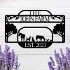 Custom Metal Farm Sign , Farm Animals, Personalized Farm Metal Sign, Metal Farm Sign Outdoor Metal Decor, Ranch Name Sign, Gift For Farmer