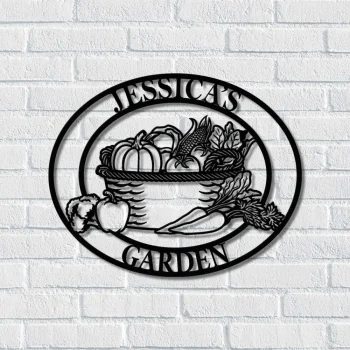 Personalized Garden Metal Sign, Custom Vegetable Garden Sign, Metal Vegetable Stand Signs, Metal Hanging Garden Sign, Garden Sign, Garden Gift