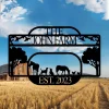 Personalized Metal Farm Sign, Farm Animals, Custom Farm Metal Sign, Outside Barn , Country House Ranch, Metal Wall Art, Custom Farmhouse Sign