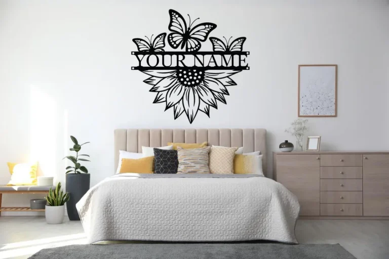 Personalized Butterfly Metal Wall Art | Custom Name Metal Sign | Butterfly Sign | Butterfly Garden Sign | Mother's Day Gift | Outdoor Decor