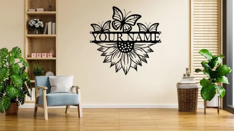 Personalized Butterfly Metal Wall Art | Custom Name Metal Sign | Butterfly Sign | Butterfly Garden Sign | Mother's Day Gift | Outdoor Decor