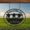 Personalized Sheep Lovers Name Sign Decor, Sheep Farm Metal Sign Wall Art, Funny Lamb Sign, Sheep Farmhouse Metal, Custom Farmer Name Metal