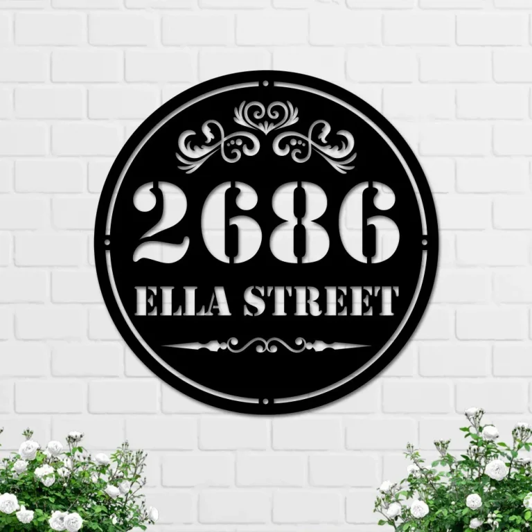 Personalized Circle Address Sign, Circle Address Sign, Address Numbers, Circle House Numbers, Custom Address Sign, Address Sign, Address Gift