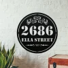 Personalized Circle Address Sign, Circle Address Sign, Address Numbers, Circle House Numbers, Custom Address Sign, Address Sign, Address Gift