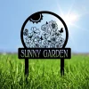 Personalized Metal Garden With Stakes, Custom Garden Metal Sign, Garden Yard Sign, Sign For Flower Beds, Garden Gift, Garden Decor, Garden Signs