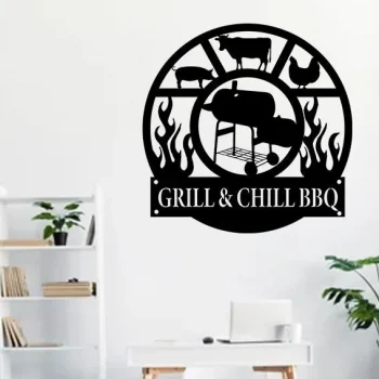 Personalized Smokehouse Metal Sign, Custom Metal Grilling Sign, Grill Sign, Grilling Gift, Bbq Sign, Backyard Sign, Custom Best Barbecue Sign