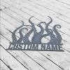 Custom Octopus Tentacles Metal Wall Art, Personalized Octopus Lover Name Sign, Octopus Lover, Octopus Sign, Octopus Gift, Kid Room Decor