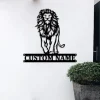 Personalized Lion Name Metal Sign, Custom Lion Metal Wall Art, Lion Wall Art, Lion Wall Decor, Lion Decor, Kid Room Decor, Housewarming Gift