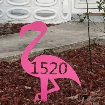 Personalized Flamingo Address Metal Sign, Metal Sign, Beach Sign, Beach Address, Address Sign, Pool Sign, Home Decor, Beach Gift, Beach House