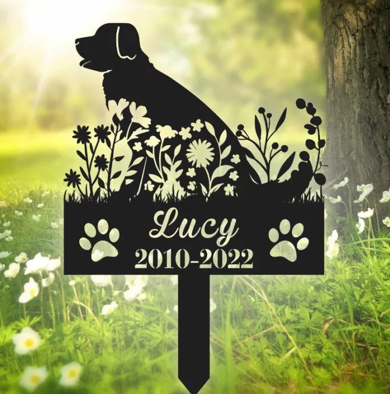 Custom Metal Pet Memorial Stake, Garden Stake For Loss Of Pet, Personalized Dog Memorial Stake, Garden Stake For Loss Of Pet, Dog Garden Decor