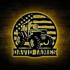 Custom Tractor Driver Metal Sign With Led Lights, Personalized Farm Tractor Name Sign, Home Decor, Farm Tractor Sign, Farmhouse Decor, Farm Sign