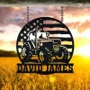 Custom Tractor Driver Metal Sign With Led Lights, Personalized Farm Tractor Name Sign, Home Decor, Farm Tractor Sign, Farmhouse Decor, Farm Sign