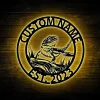 Custom Bearded Dragon Metal Wall Art Led Lights, Personalized Lizard Name Sign, Lizard Wall Decor, Home Decor, Kid Nursery Decoration