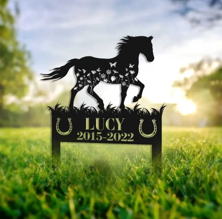 Custom Horse Memorial Stake Sign, Remembrance Stake, Ranch Decor, Grave Markers Sign, Metal Sign With Stake, Horse Lover Gift, Sympathy Sign