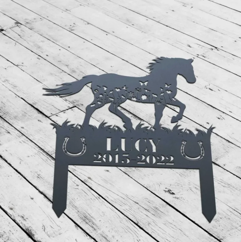 Custom Horse Memorial Stake Sign, Remembrance Stake, Ranch Decor, Grave Markers Sign, Metal Sign With Stake, Horse Lover Gift, Sympathy Sign