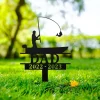 Custom Fishing Memorial Stake, Fishing Memorial Gift, Metal Fishing Sign, Fisherman Name Sign, Dad Loss, Sympathy Sign, Grave Marker, Gift