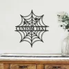 Personalized Spider Metal Wall Art Wall Art, Custom Creepy Spider Web Name Sign, Creepy Spider Web Name Sign, Halloween Gift, Home Decor