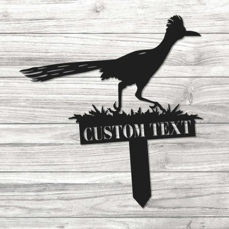 Metal Roadrunner, Custom Roadrunner Metal Sign, Roadrunner Farm Field Stake, Roadrunner Garden Decor, Rustic Roadrunner Yard Sign, Garden Gift