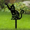 Personalized Cat Memorial Stake, Cat Loss, Garden Decor, Flower Cat, Rusty Metal Stake, Sympathy Sign, Pet Grave Markers, Remembrance Stake