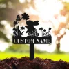 Personalized Bunny Stake Sign, Rabbit Sign With Stake, Pet Loss, Custom Rabbit Garden Decor, Year Of Rabbit Gift, Pet Grave Marker, Outdoor Decor