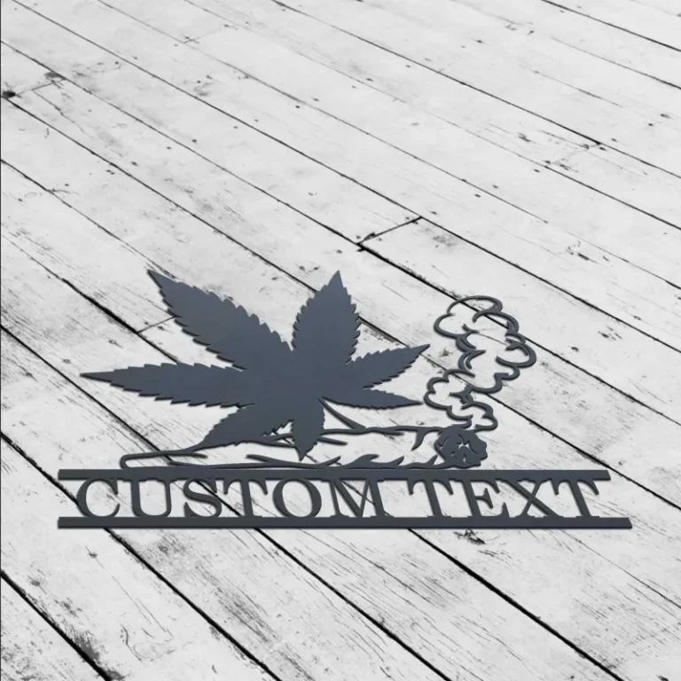 Personalized Weed Metal Wall Art, Custom Cannabis Sign Custom Gift For Him, Cannabis, Marijuana Sign Decoration, Culture Smoking Cigarette