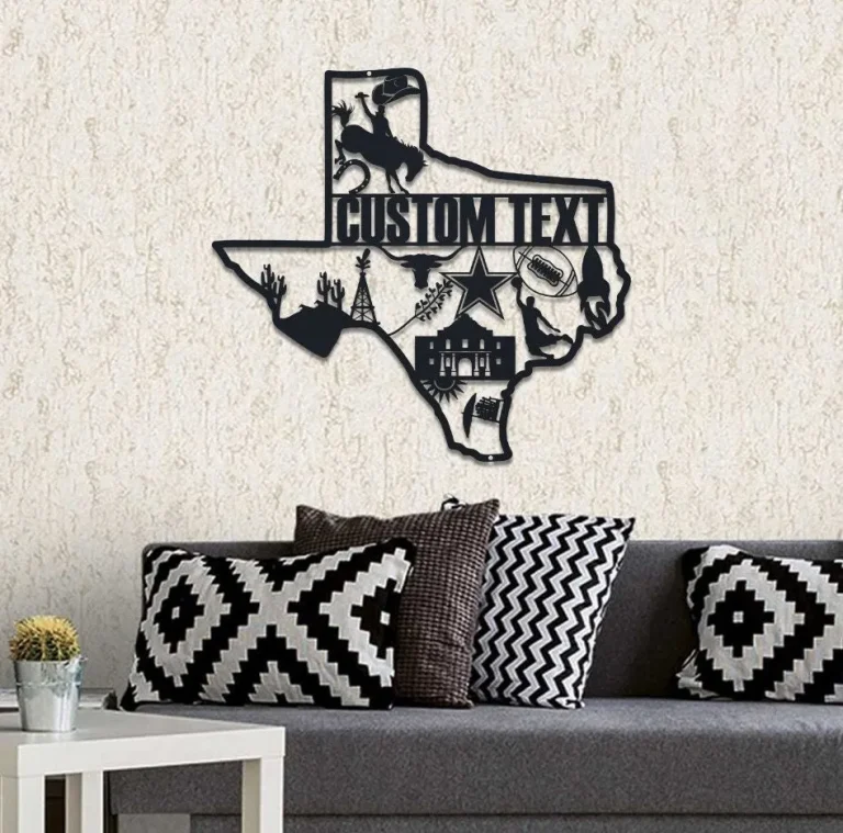 Custom Texas Sign, Texas Metal Sign, Texas Family Name Sign, Texas Forever Sign Texas Decor, Lone Star Sign, Cowboys Sign, Texas Football Sign